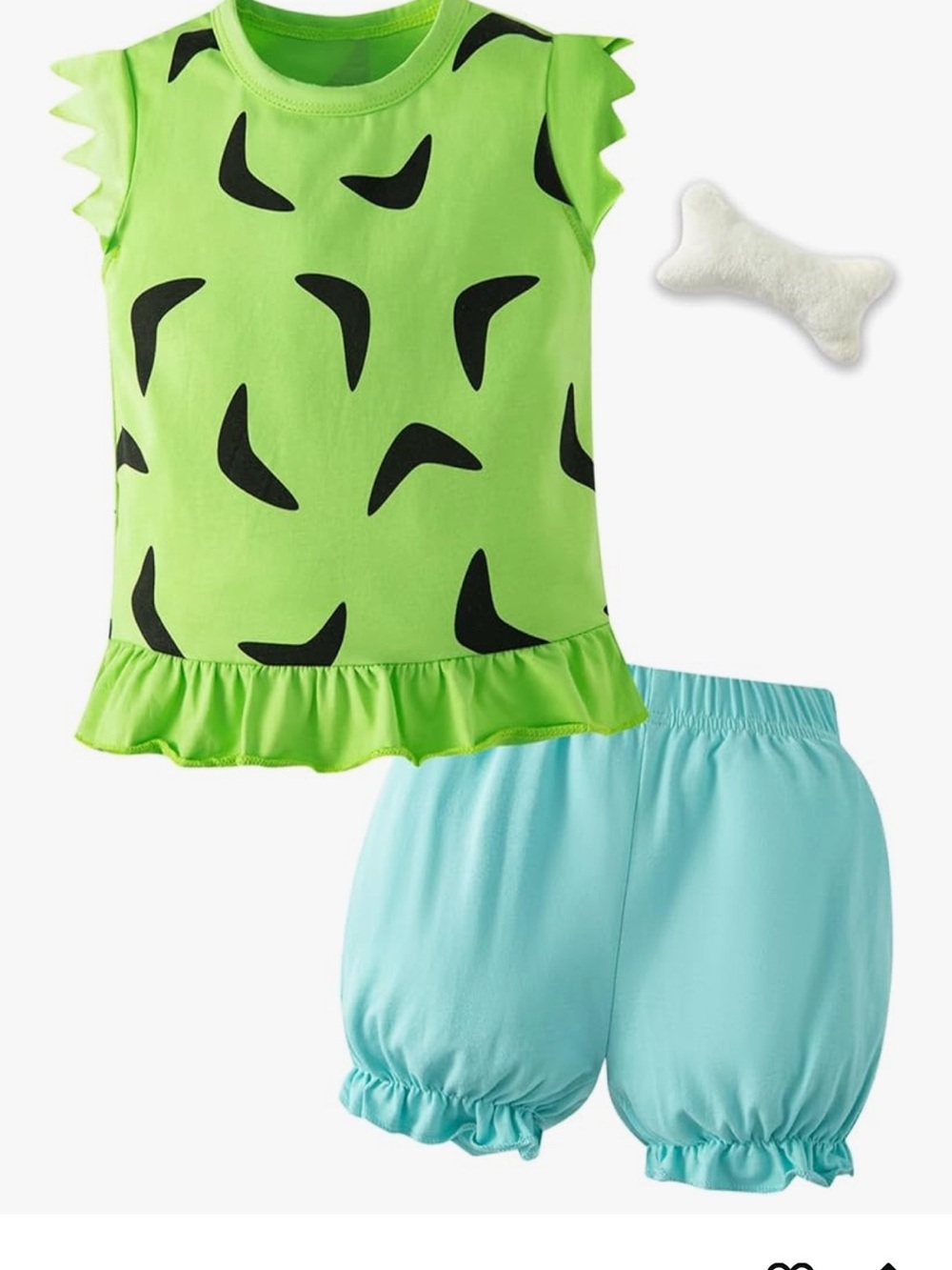 Toddler Girl Flintstones Pebbles Costume Size 12-18 Months